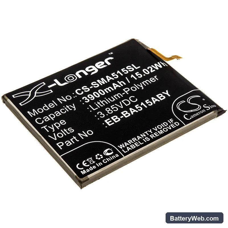 Samsung Galaxy A51 2019 Replacement Battery, 3.85V, 3900mAh, Li-Polymer 1