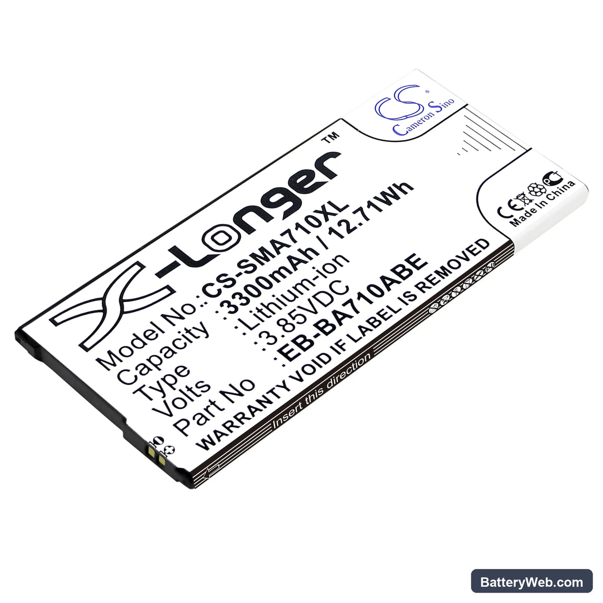 Samsung Galaxy A7 2016 Duos Replacement Battery, 3.85V, 3300mAh, Li-ion 1