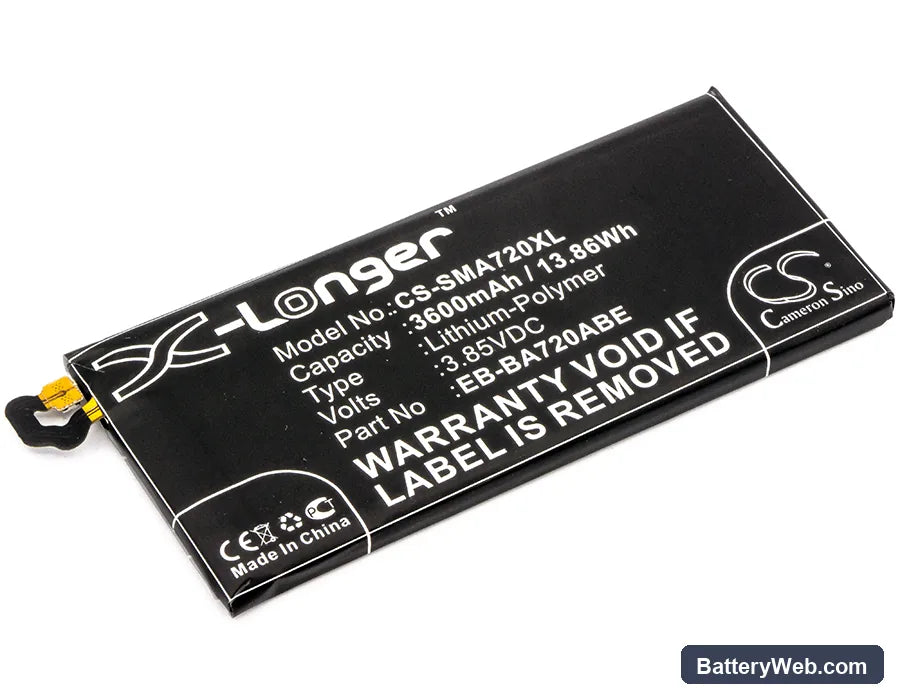 Samsung Galaxy A7 2017 Replacement Battery, 3.85V, 3600mAh, Li-Polymer 1