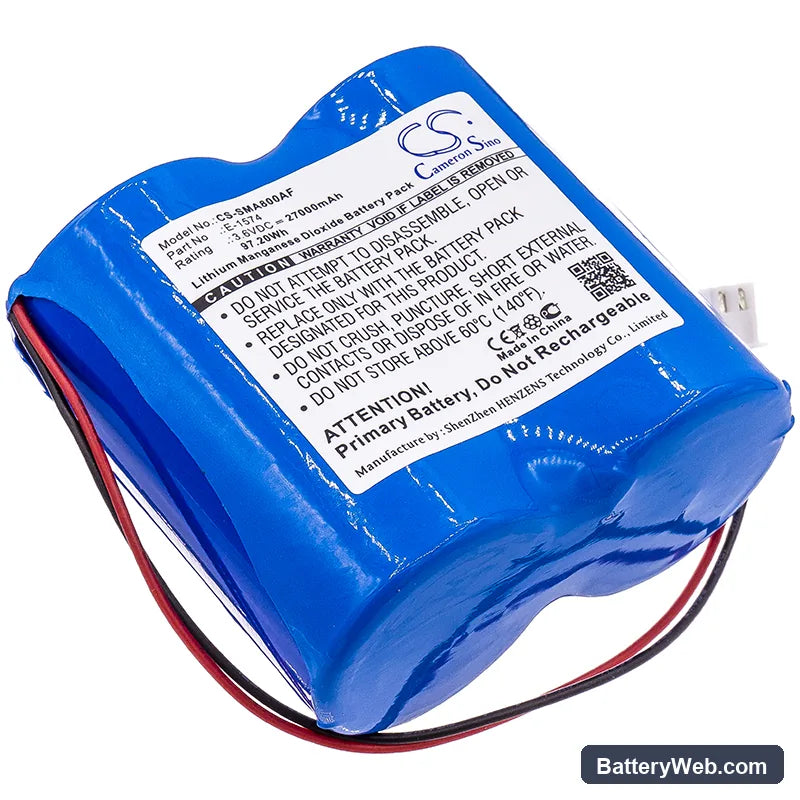 Siemens MAG 8000 FlowMeter Replacement Battery, 3.6V, 27000mAh, Li-MnO2 1