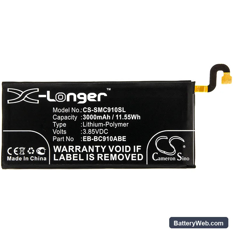 Samsung Galaxy C910 Replacement Battery, 3.85V, 3000mAh, Li-Polymer 3