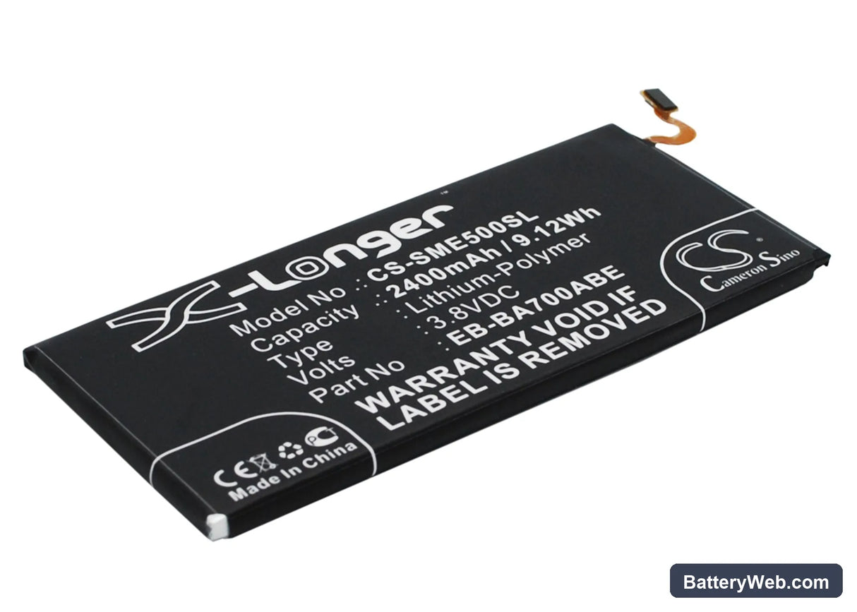 Samsung Galaxy E5 Replacement Battery, 3.8V, 2400mAh, Li-Polymer 2