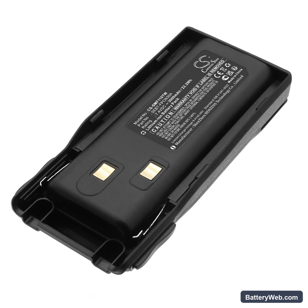 SAMCOM FPCN10A Replacement Battery, 7.4V, 3000mAh, Li-ion 1