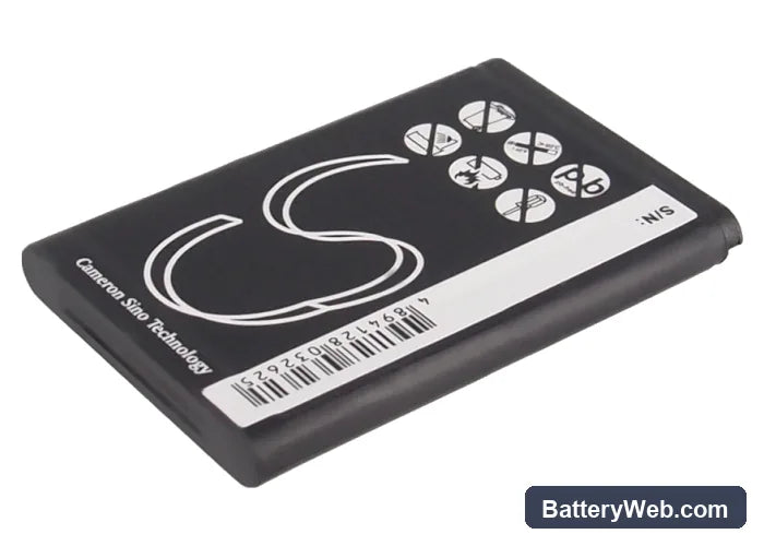 Samsung SGH-F318 Replacement Battery, 3.7V, 650mAh, Li-ion 4