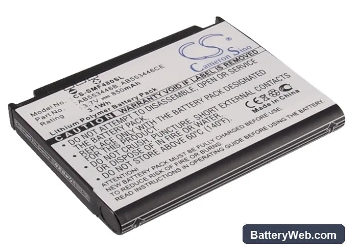 Samsung SGH-A767 Replacement Battery, 3.7V, 850mAh, Li-ion 1