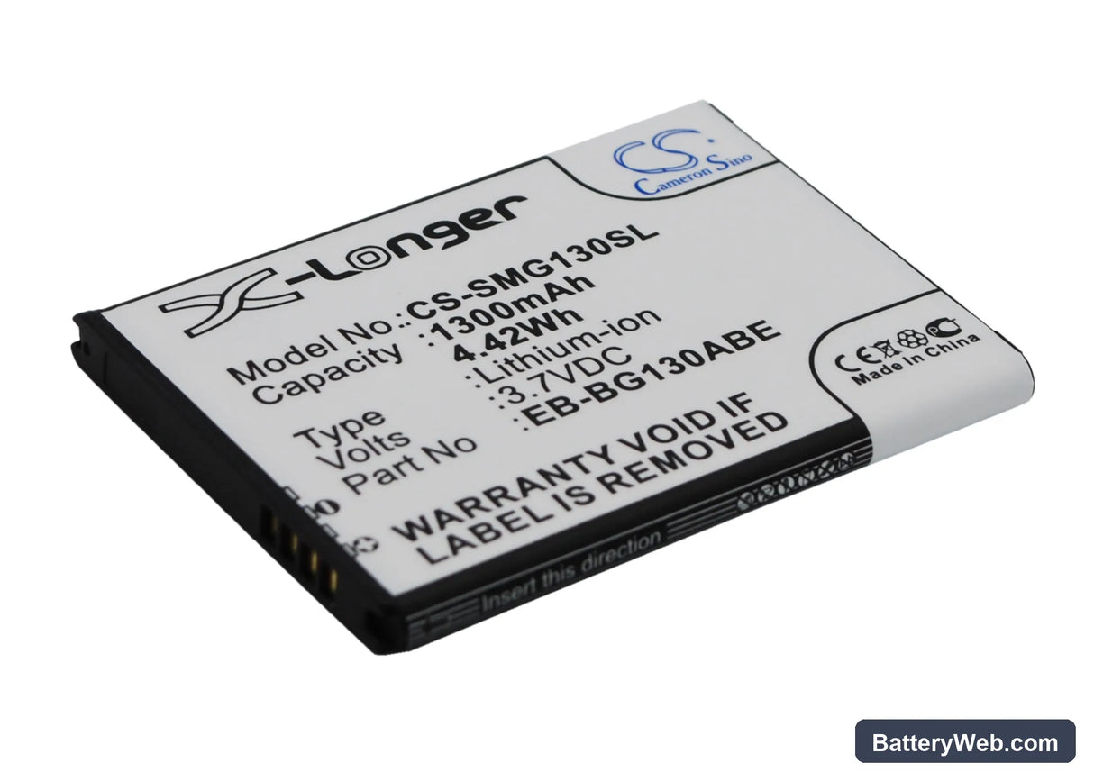 Samsung SM-G130 Replacement Battery, 3.7V, 1300mAh, Li-ion 2