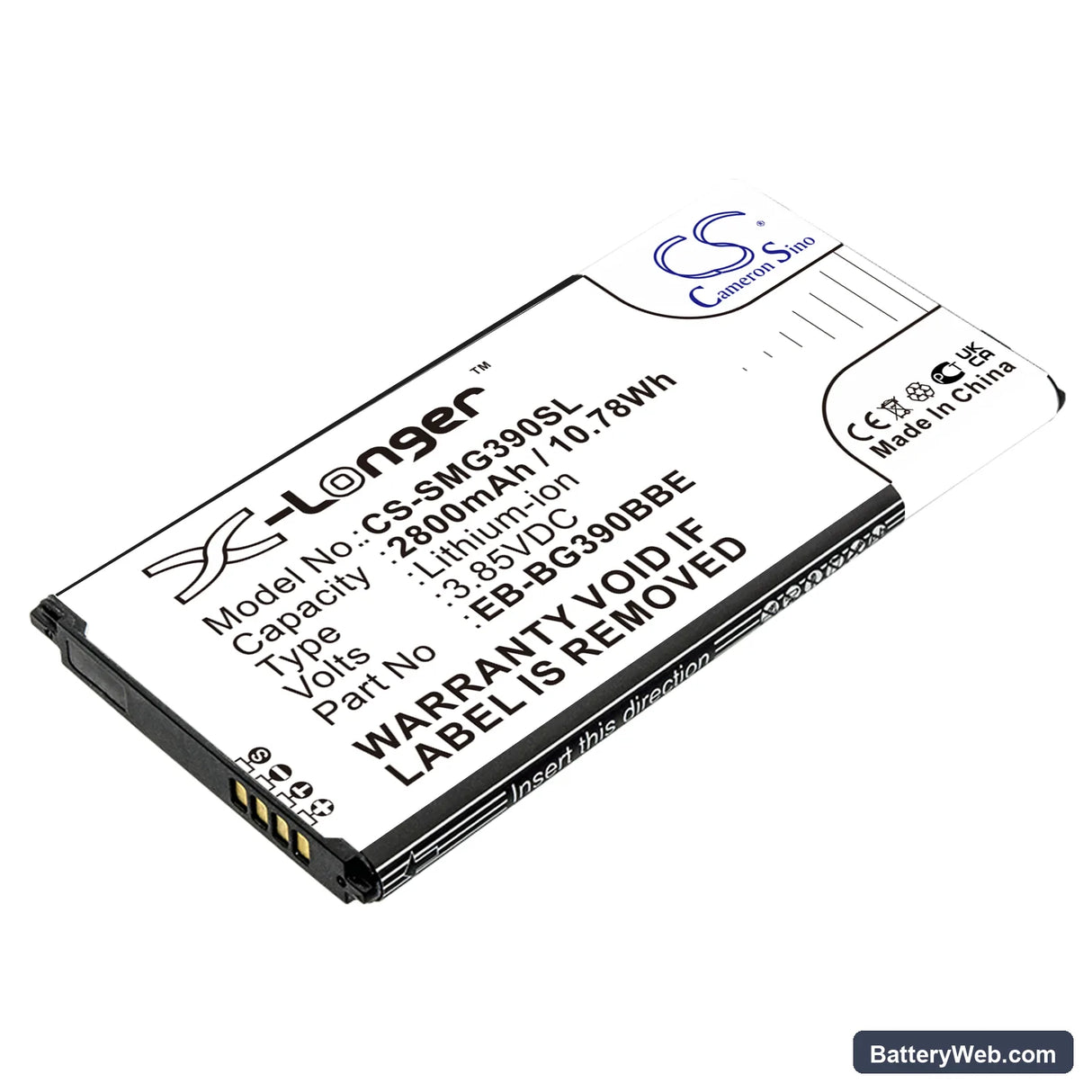 Samsung Galaxy Xcover 4 Replacement Battery, 3.85V, 2800mAh, Li-ion 1