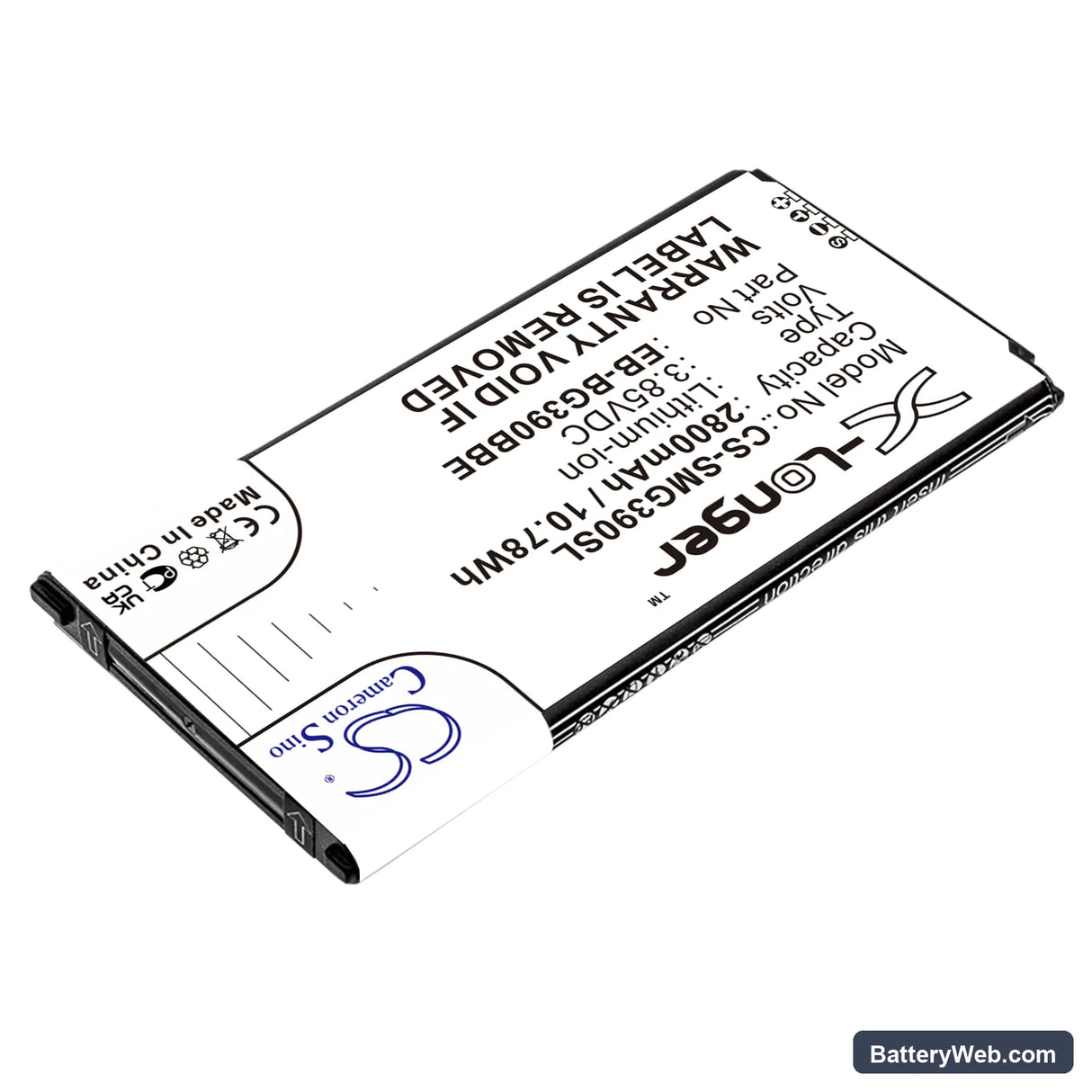 Samsung Galaxy Xcover 4 Replacement Battery, 3.85V, 2800mAh, Li-ion 2