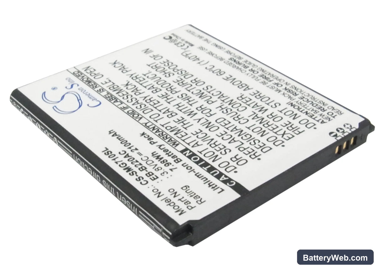 Samsung Galaxy Grand 2 Replacement Battery, 3.8V, 2100mAh, Li-ion 2