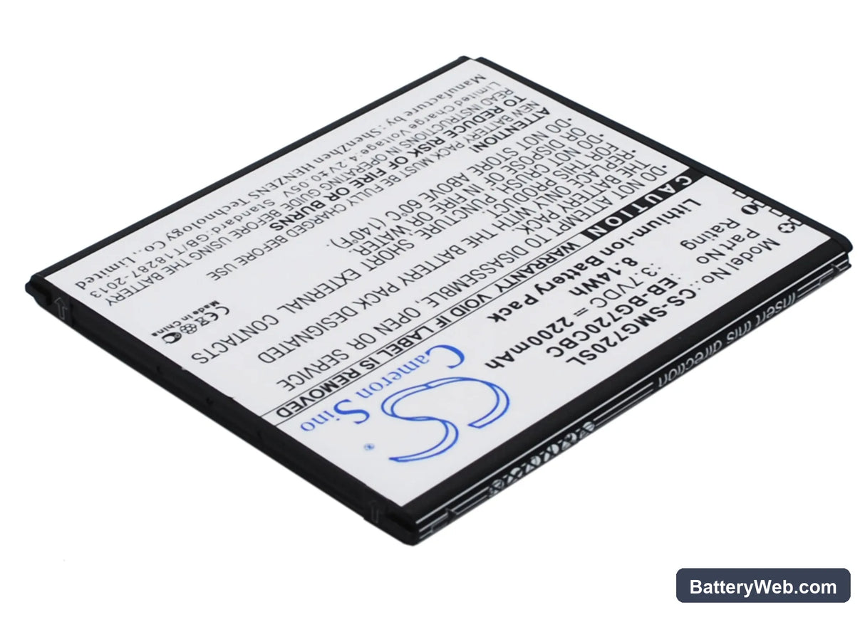Samsung Galaxy Grand 3 Replacement Battery, 3.7V, 2200mAh, Li-ion 2