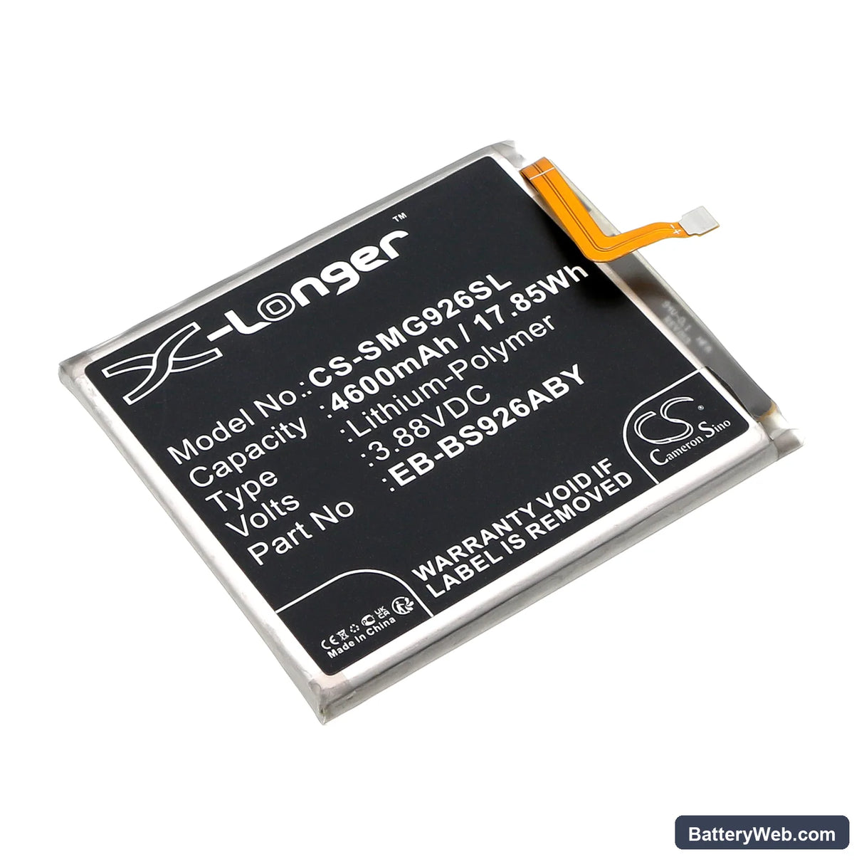 Samsung Galaxy S24+ Replacement Battery, 3.88V, 4600mAh, Li-Polymer 1