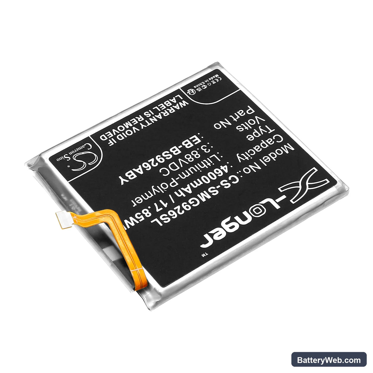 Samsung Galaxy S24+ Replacement Battery, 3.88V, 4600mAh, Li-Polymer 2