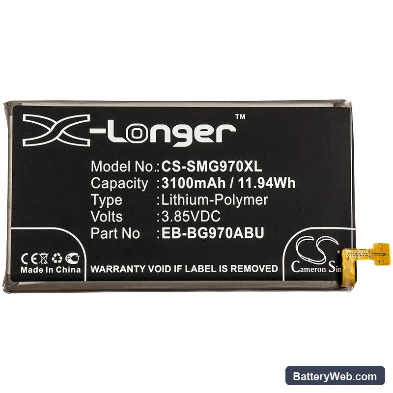 Samsung Galaxy S10E Replacement Battery, 3.85V, 3100mAh, Li-Polymer 3
