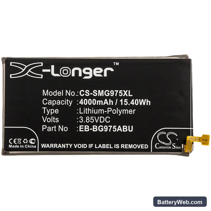 Samsung Galaxy S10+ Replacement Battery, 3.85V, 4000mAh, Li-Polymer 3