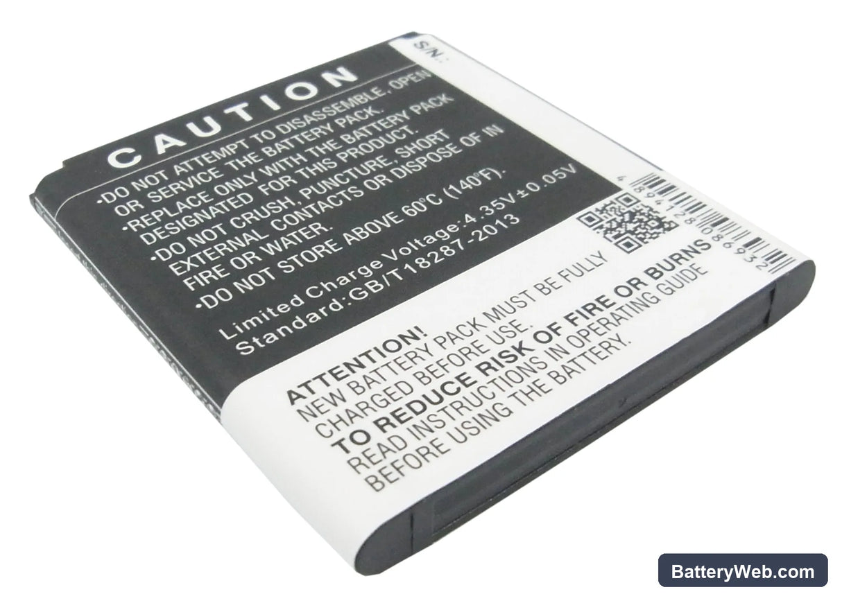 Samsung GT-i8580 Replacement Battery, 3.8V, 2000mAh, Li-ion 4