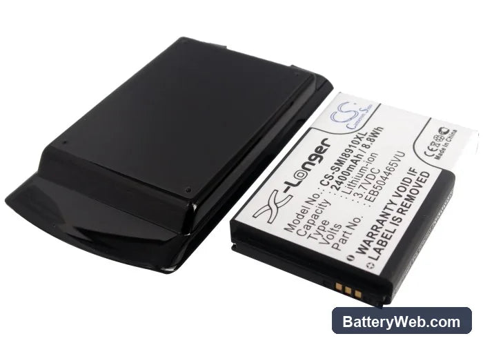 Samsung i8910 Omnia HD Replacement Battery, 3.7V, 2400mAh, Li-ion 1