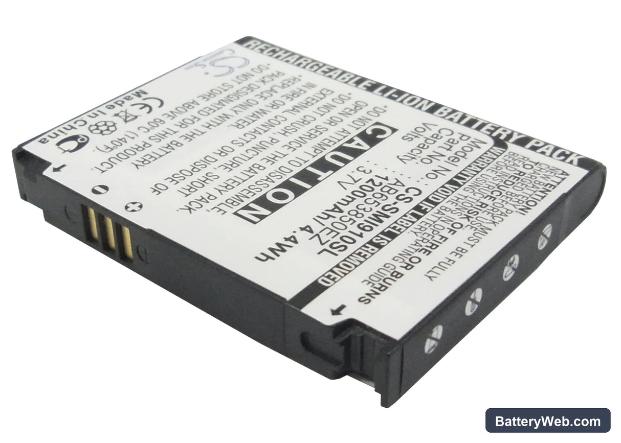 Samsung Omnia i900 Replacement Battery, 3.7V, 1200mAh, Li-ion 2