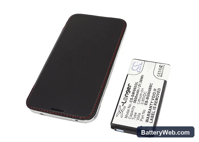 Samsung Galaxy S5 Replacement Battery, 3.85V, 5600mAh, Li-ion 4