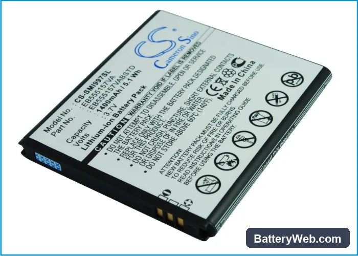 AT&T SGH-i997 Replacement Battery, 3.7V, 1400mAh, Li-ion 2