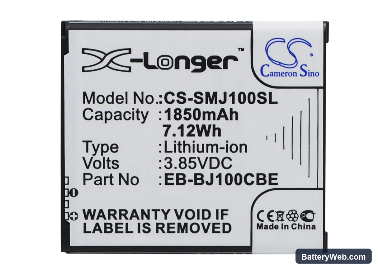 Samsung Galaxy J1 Replacement Battery, 3.85V, 1850mAh, Li-ion 1