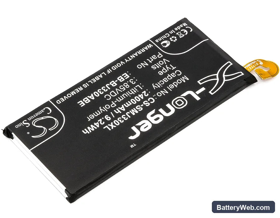 Samsung Galaxy J3 2017 Replacement Battery, 3.85V, 2400mAh, Li-Polymer 2