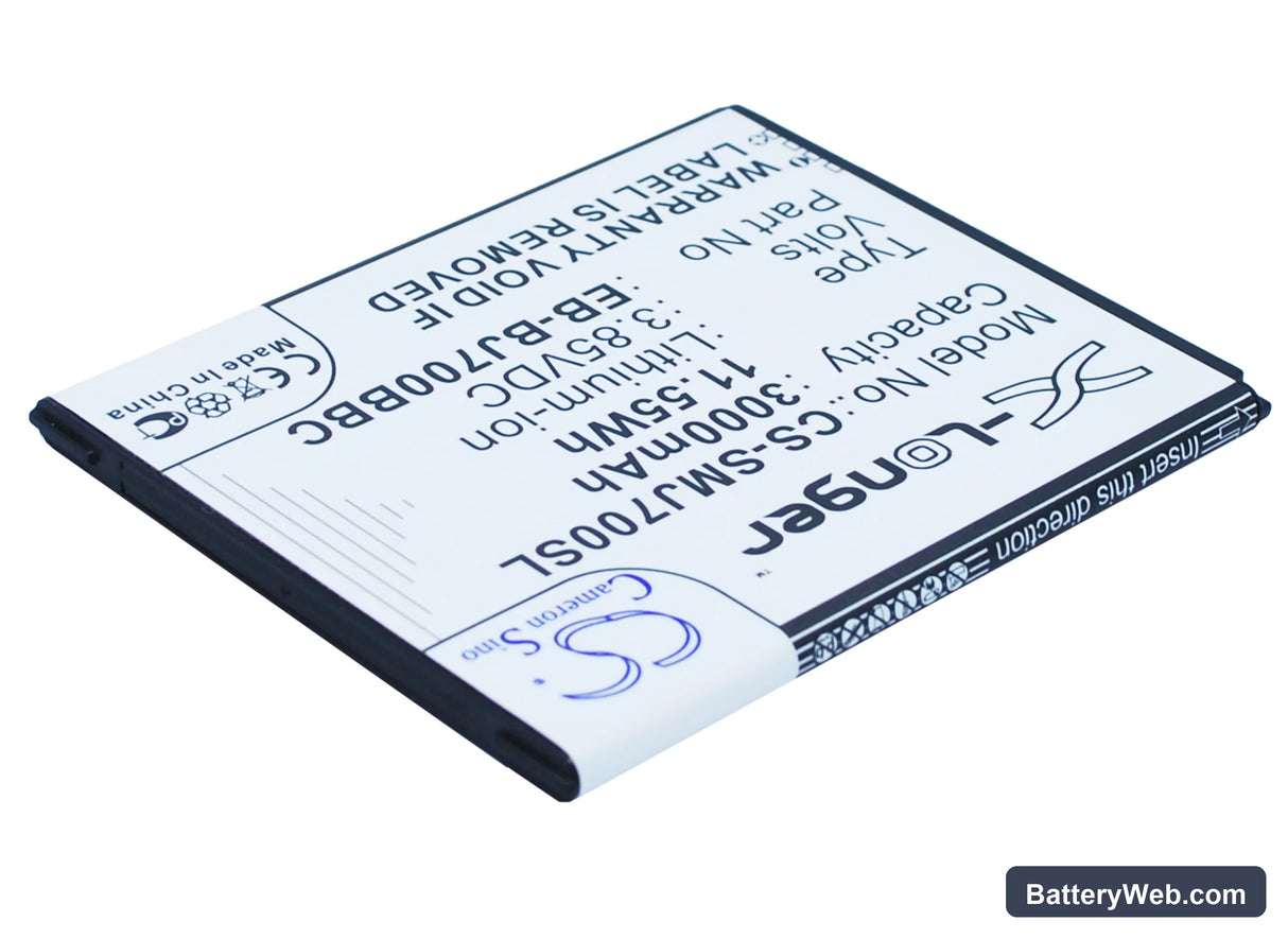 Samsung Galaxy J7 Replacement Battery, 3.85V, 3000mAh, Li-ion 3