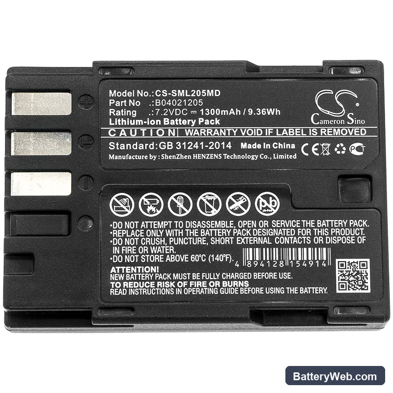 Siemens Infinium Cleo Replacement Battery, 7.2V, 1300mAh, Li-ion 3