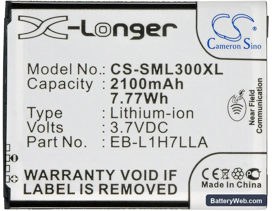USCellular SCH-R830 Replacement Battery, 3.8V, 2100mAh, Li-ion 5
