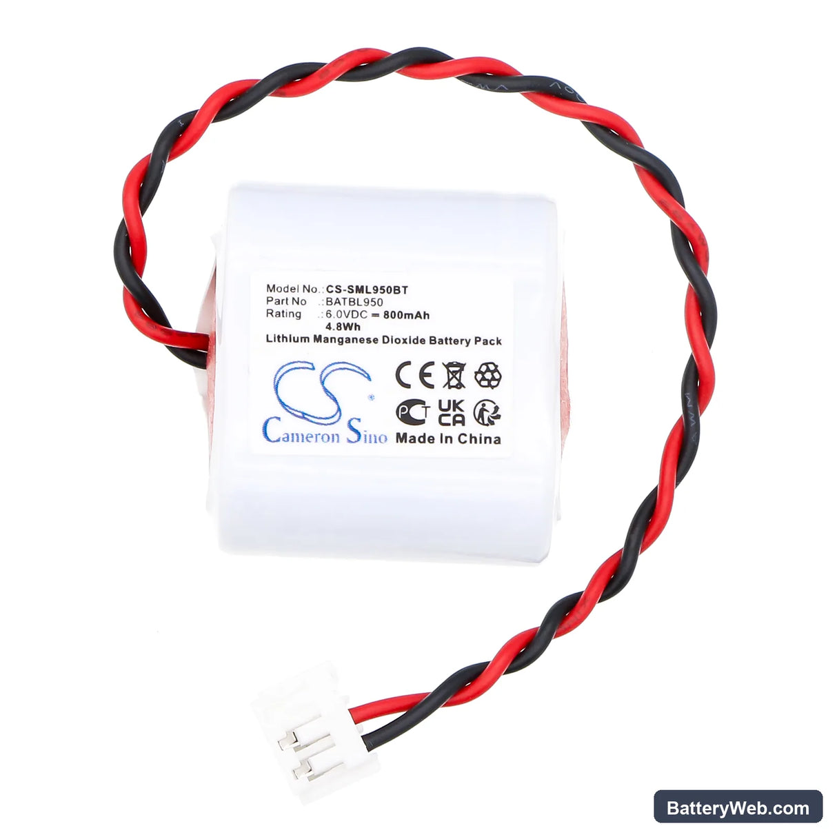 Claviers RAK22 Replacement Battery, 6V, 800mAh, Li-MnO2 3