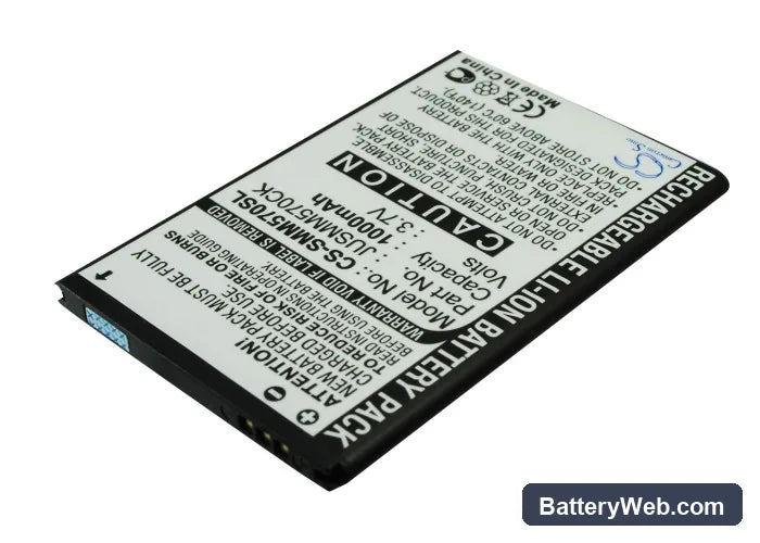 Samsung SPH-M570 Replacement Battery, 3.7V, 1000mAh, Li-ion 3