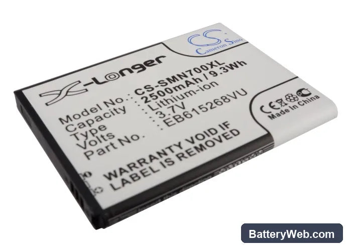 Telstra Galaxy Note Replacement Battery, 3.7V, 2500mAh, Li-ion 1