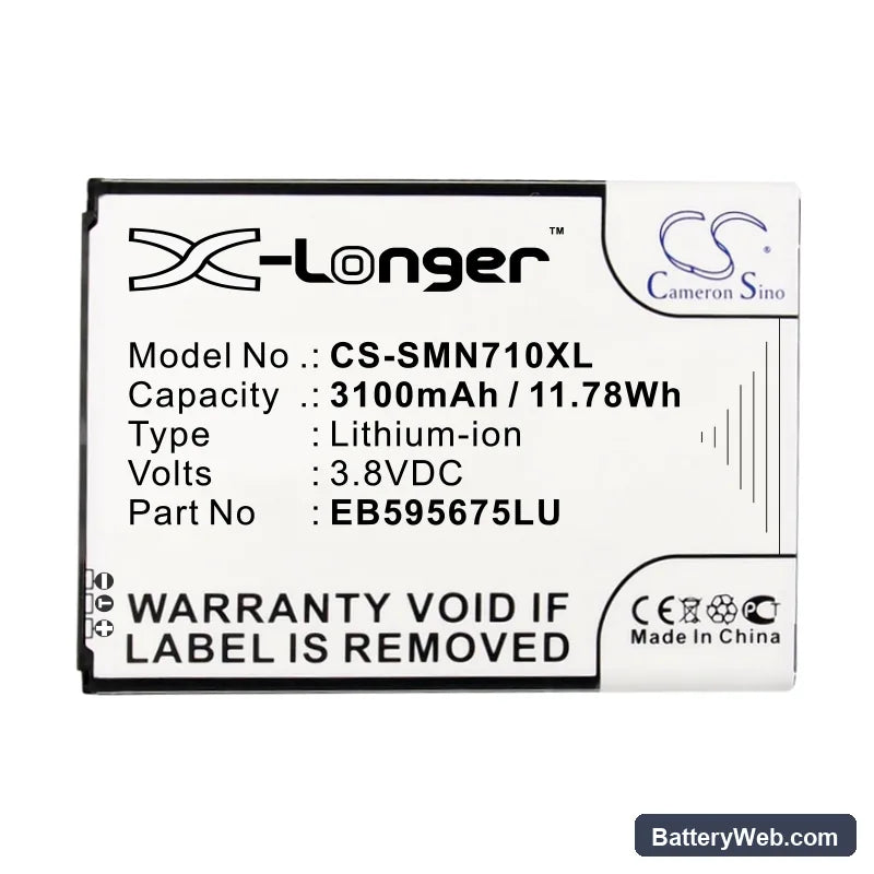 Samsung GT-N7100 Replacement Battery, 3.8V, 3100mAh, Li-ion 5