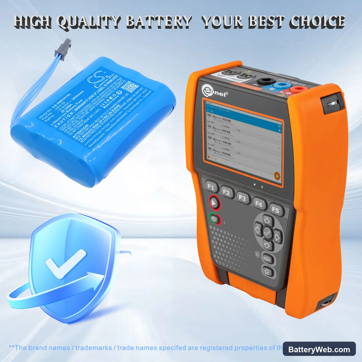 SONEL MIC-2511 Replacement Battery, 10.8V, 2600mAh, Li-ion 6