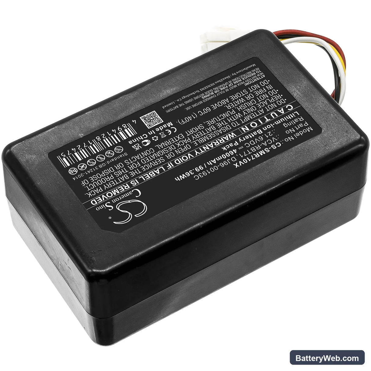 Samsung VR10M701PUW Replacement Battery, 21.6V, 4600mAh, Li-ion 2