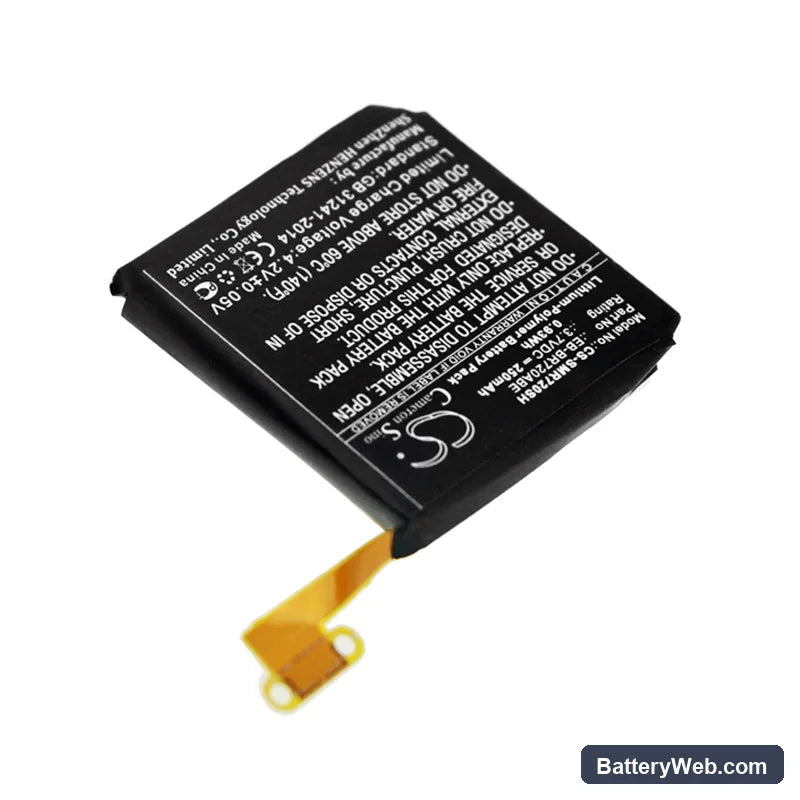 Samsung Gear S2 Classic Replacement Battery, 3.7V, 250mAh, Li-Polymer 2