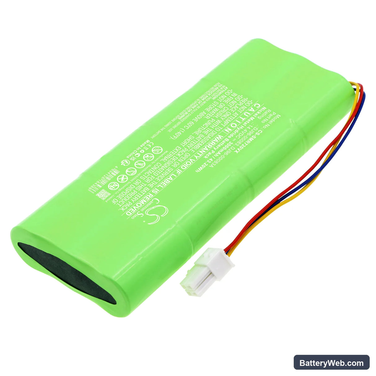 Samsung VC-RE7OV Replacement Battery, 14.4V, 3000mAh, Ni-MH 2