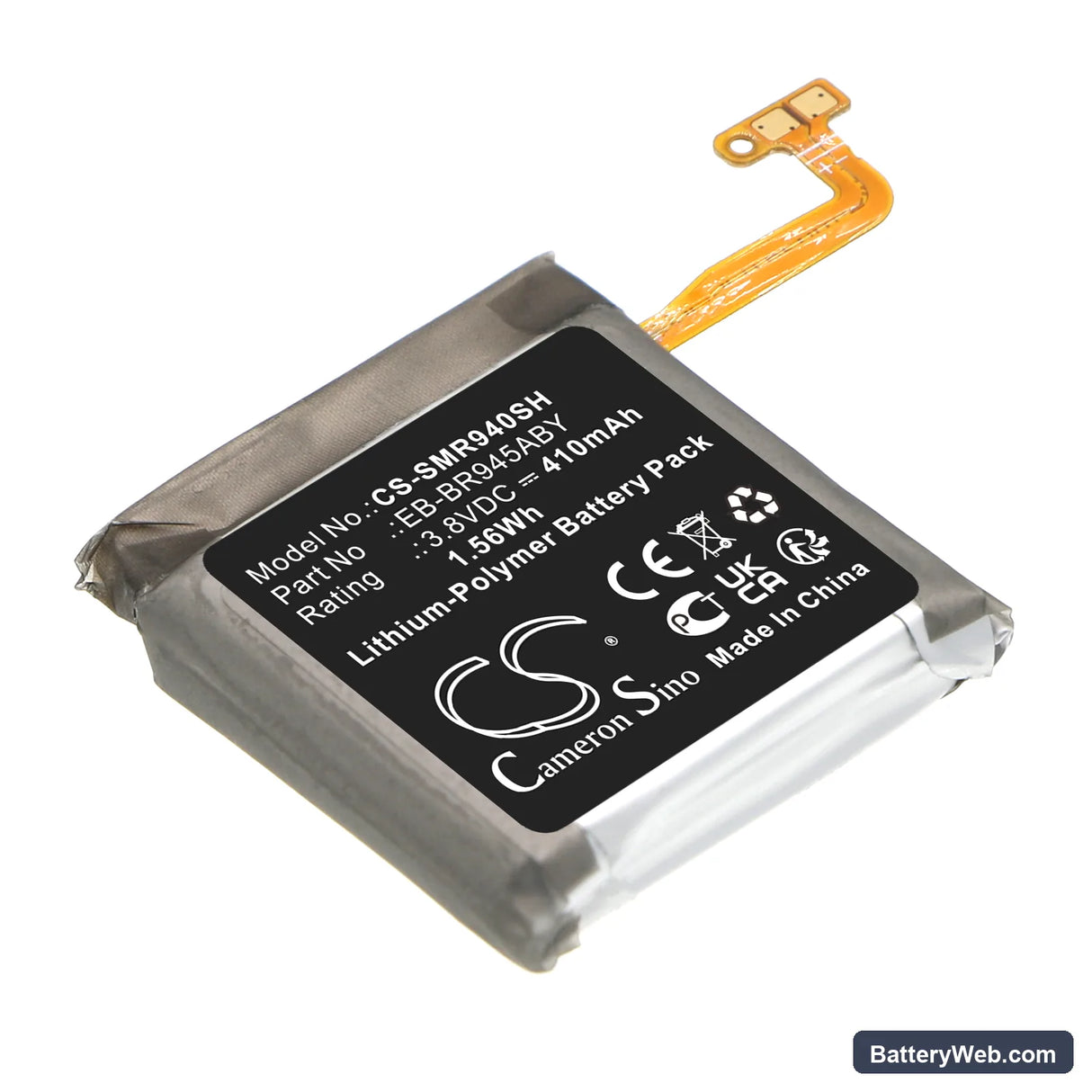 Samsung Galaxy Watch 6 44mm Replacement Battery, 3.8V, 410mAh, Li-Polymer 1