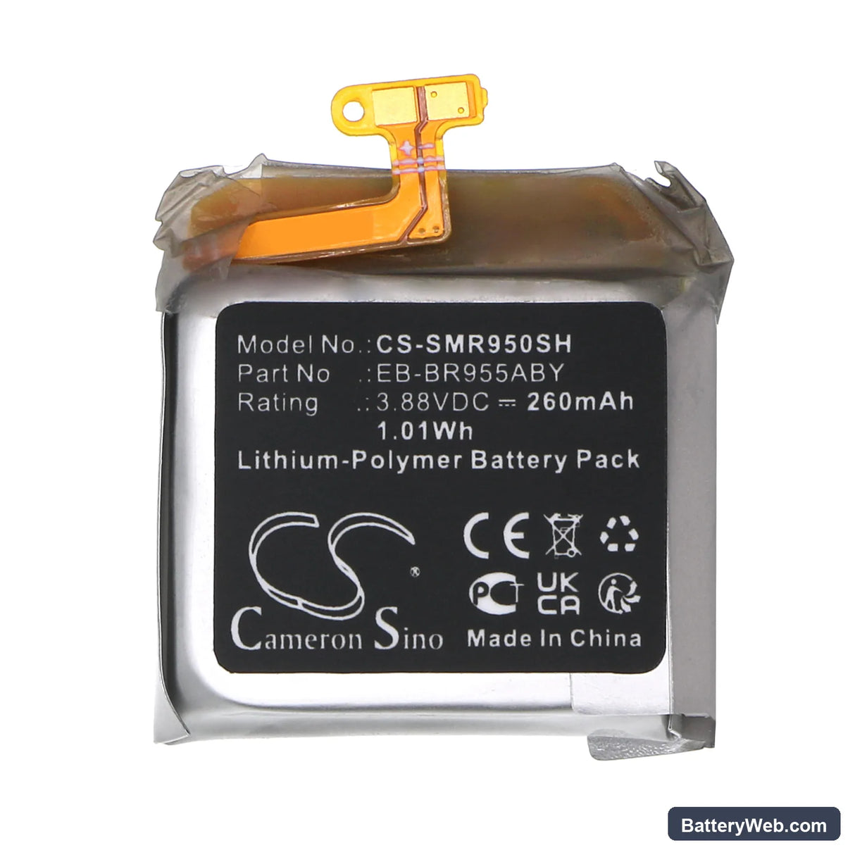 Samsung Galaxy Watch 6 Classic 43mm Replacement Battery, 3.88V, 260mAh, Li-Polymer 3