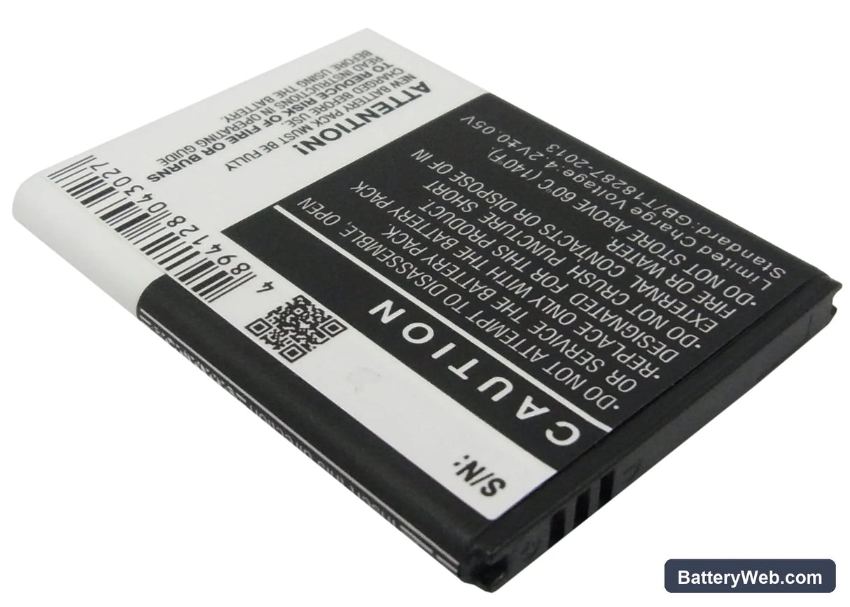 Samsung GT-S5830 Replacement Battery, 3.7V, 1350mAh, Li-ion 3