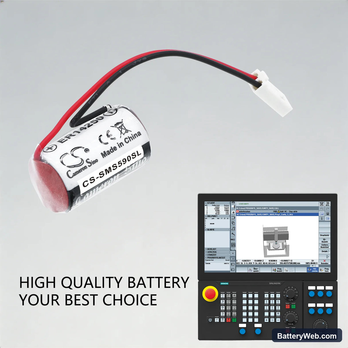 Siemens 4D-500A Replacement Battery, 3.6V, 1200mAh, Li-SOCl2 6
