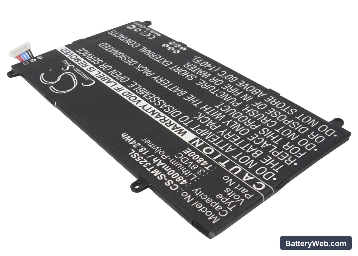 Samsung SM-T325 Replacement Battery, 3.8V, 4800mAh, Li-Polymer 2