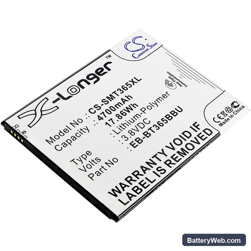 Samsung SM-T360 Replacement Battery, 3.8V, 4700mAh, Li-Polymer 1