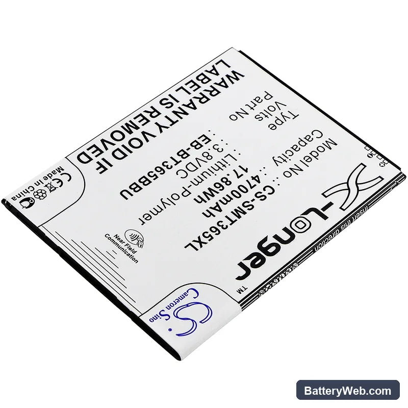 Samsung SM-T360 Replacement Battery, 3.8V, 4700mAh, Li-Polymer 2