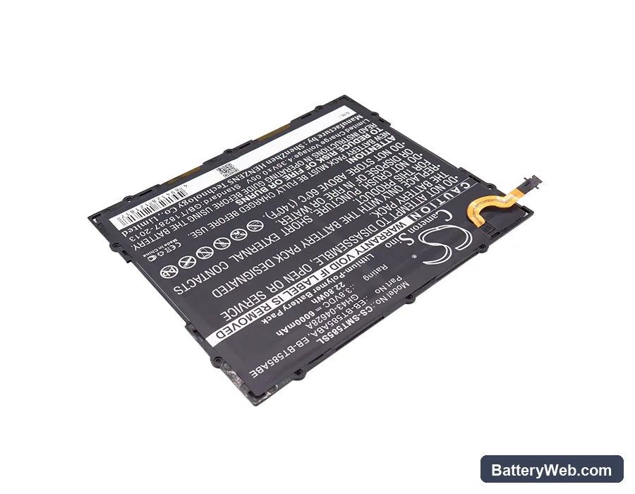 Samsung SM-T580 Replacement Battery, 3.8V, 6000mAh, Li-Polymer 2