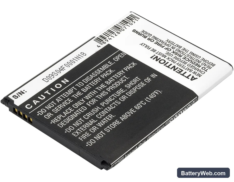 Samsung SGH-T699 Replacement Battery, 3.7V, 1800mAh, Li-ion 3