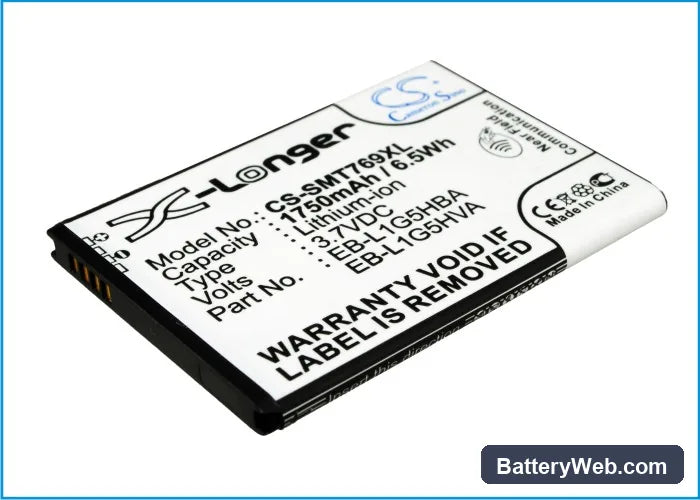 AT&T Galaxy Exhilarate Replacement Battery, 3.7V, 1750mAh, Li-ion 2