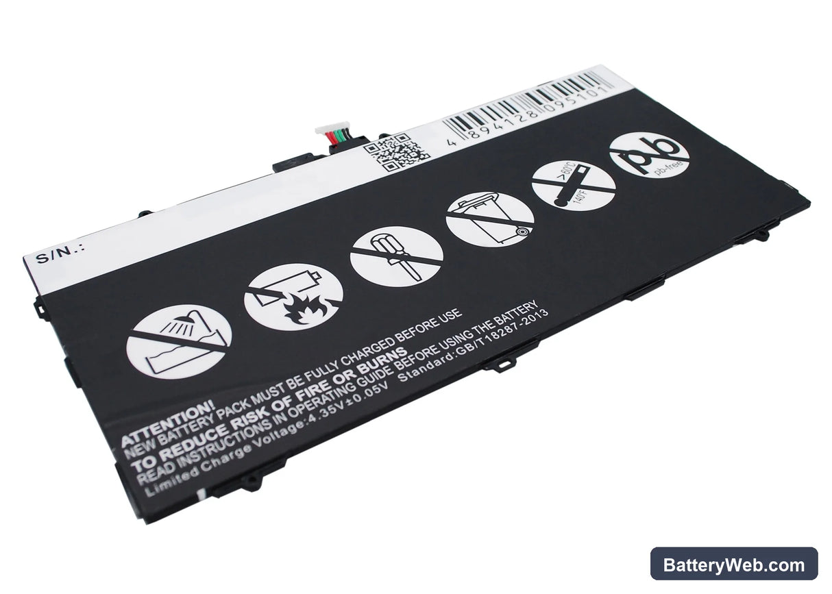 Samsung Galaxy Tab S 10.5 Replacement Battery, 3.8V, 7900mAh, Li-Polymer 5