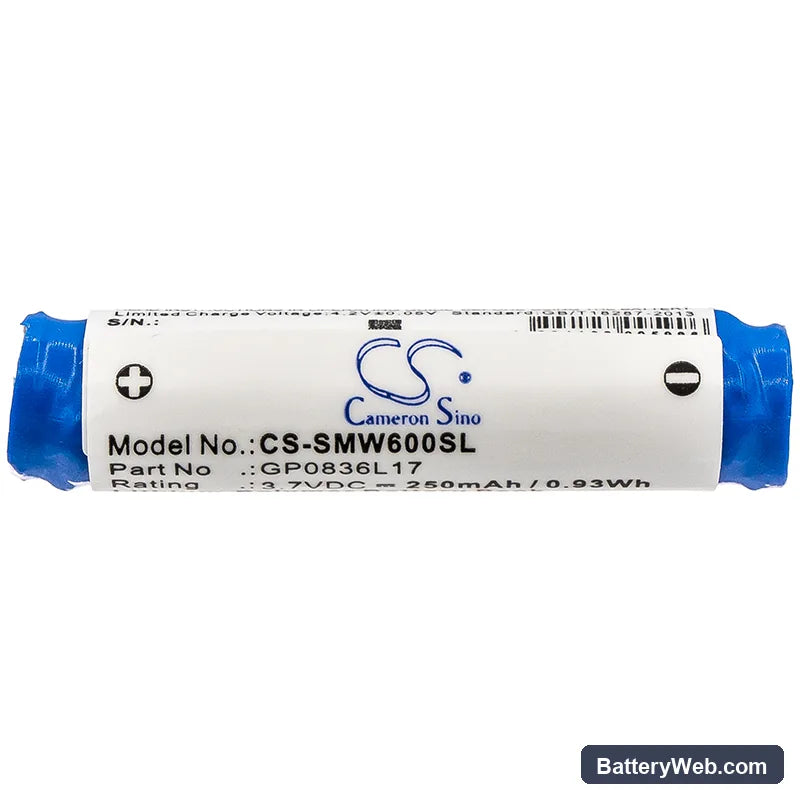 Sony MW600 Replacement Battery, 3.7V, 250mAh, Li-Polymer 3