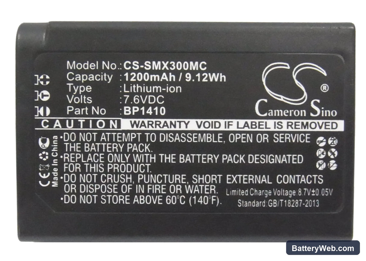 Samsung NX30 Replacement Battery, 7.6V, 1200mAh, Li-ion 5