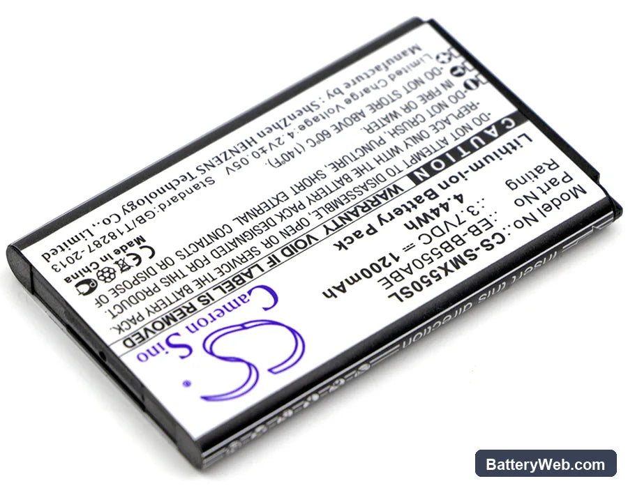 Samsung Xcover 550 Replacement Battery, 3.7V, 1200mAh, Li-ion 2